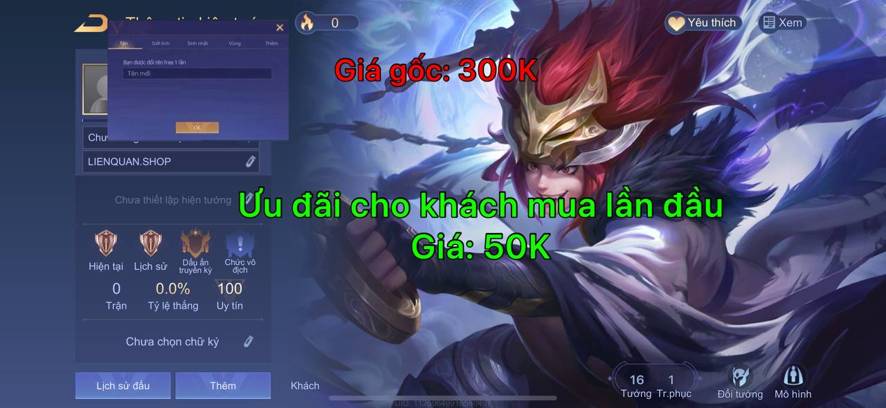 Nick Reg Liên Quân 2