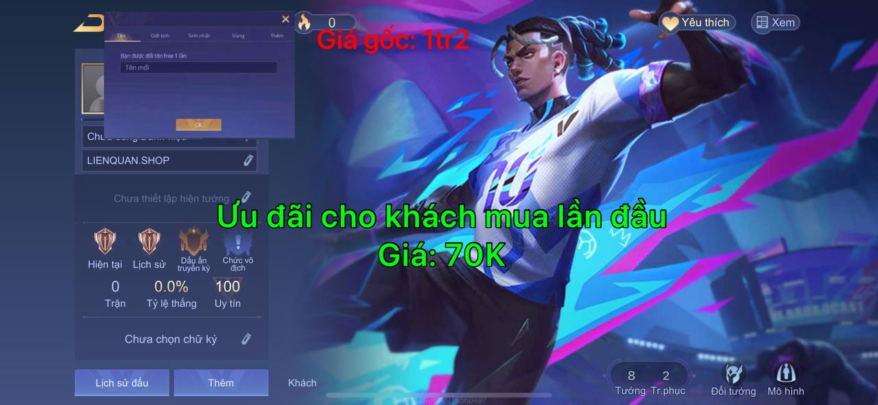 Nick Reg Liên Quân 4