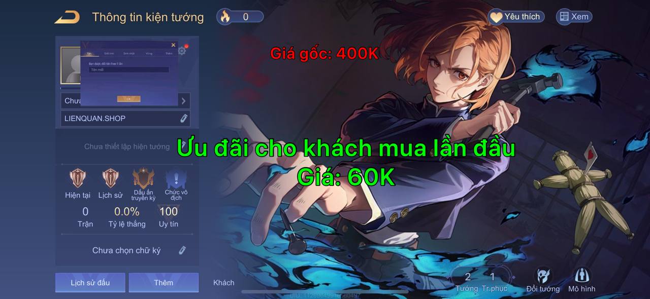 Nick Reg Liên Quân 7