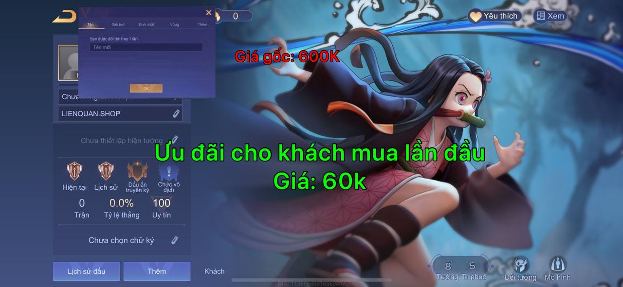 Nick Reg Liên Quân 1