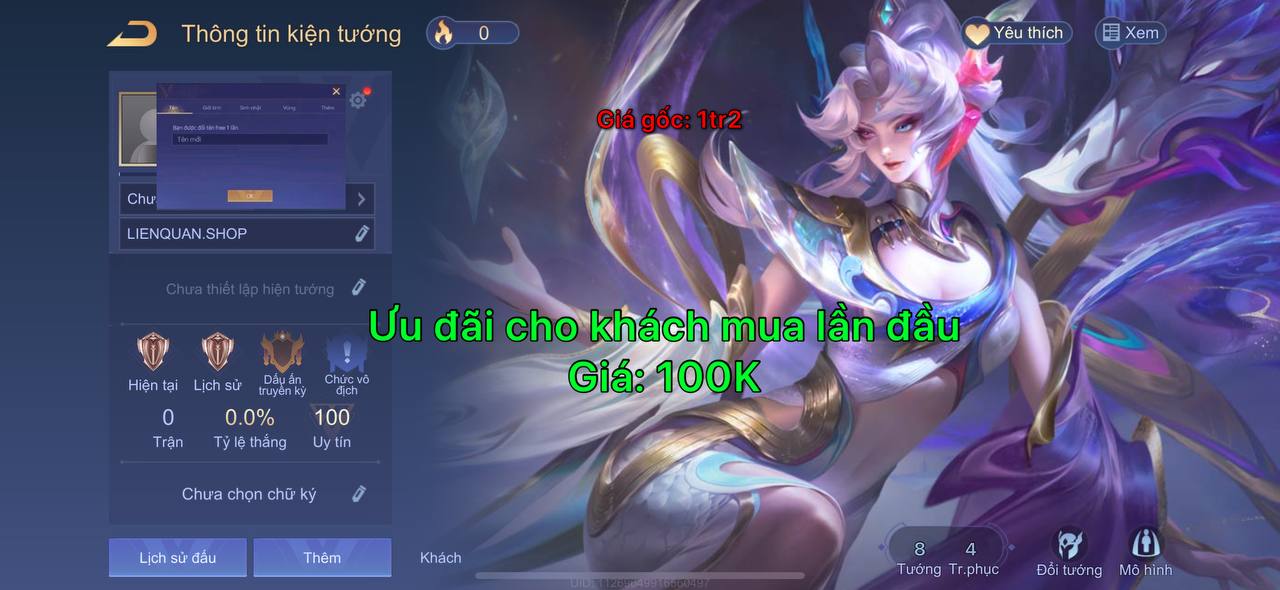 Nick Reg Liên Quân 6