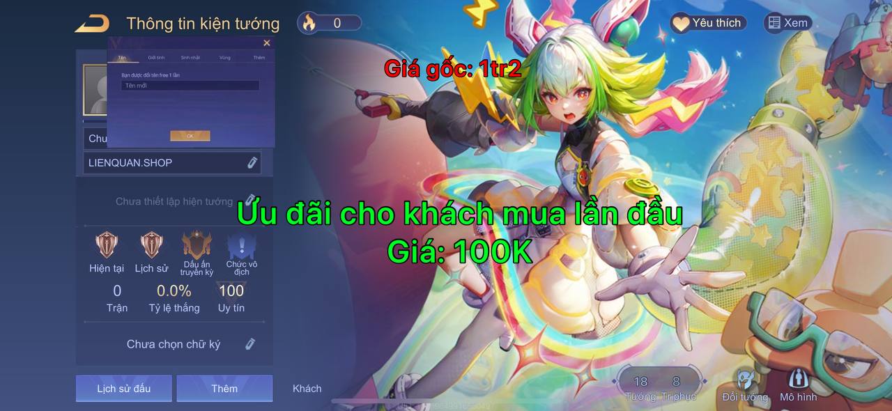 Nick Reg Liên Quân 6