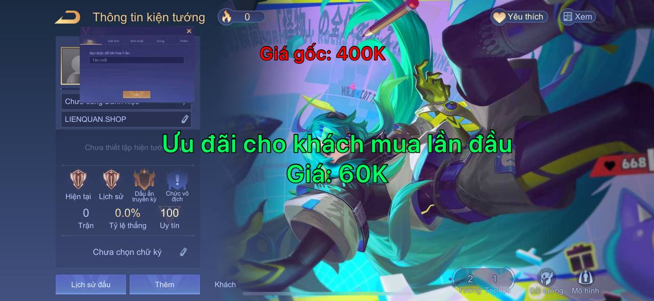 Nick Reg Liên Quân 7