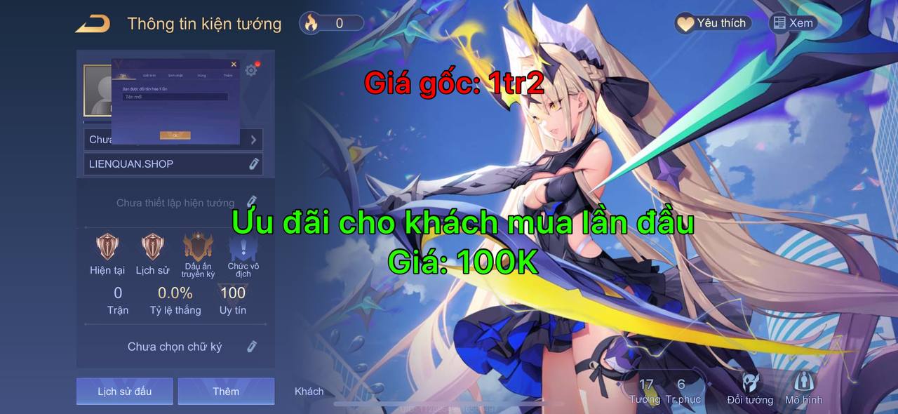 Nick Reg Liên Quân 8