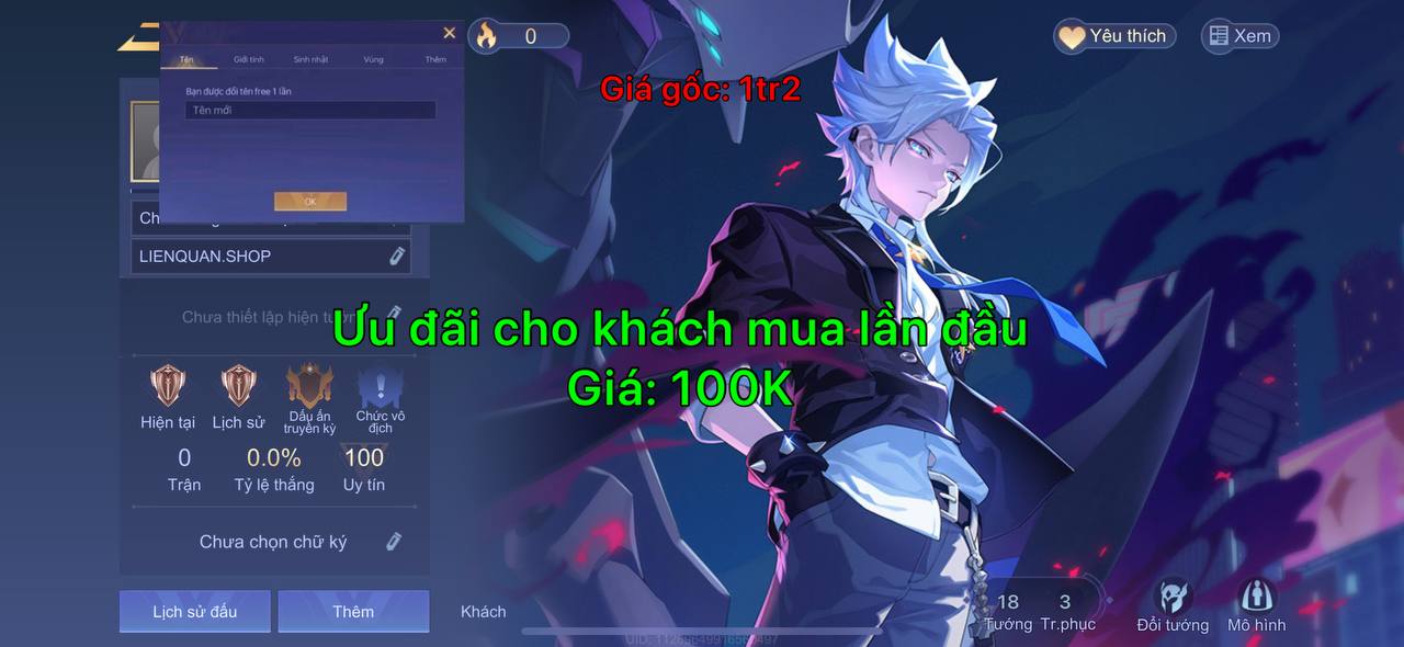 Nick Reg Liên Quân 4